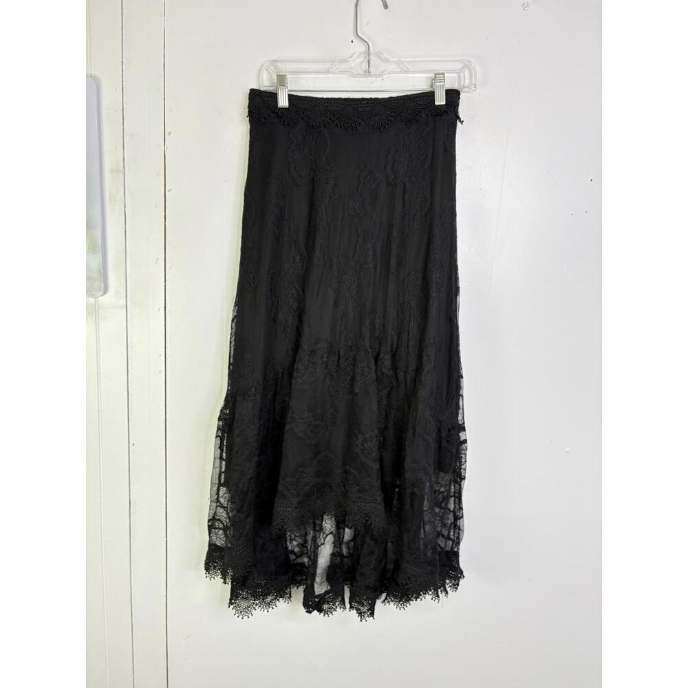 Choklate Paris Skirt Womens S Maxi High Low Lace Goth Romantic Wednesday Addams